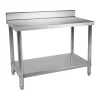 HELLOSHOP26 Table De Travail Inox Avec Dosseret 150 X 60 Cm Capacité De 159 Kg 14… 16