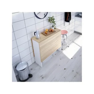 Usinestreet Table Extensible ERIKA L31/140cm – Blanc / Bois 9