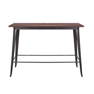 Mendler Table Haute De Bar HWC-H10, Design Industriel, Bois D’orme, Standards … 9