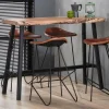 HAPPYMOBILI Table Haute En Bois Massif ACAPULCO 10