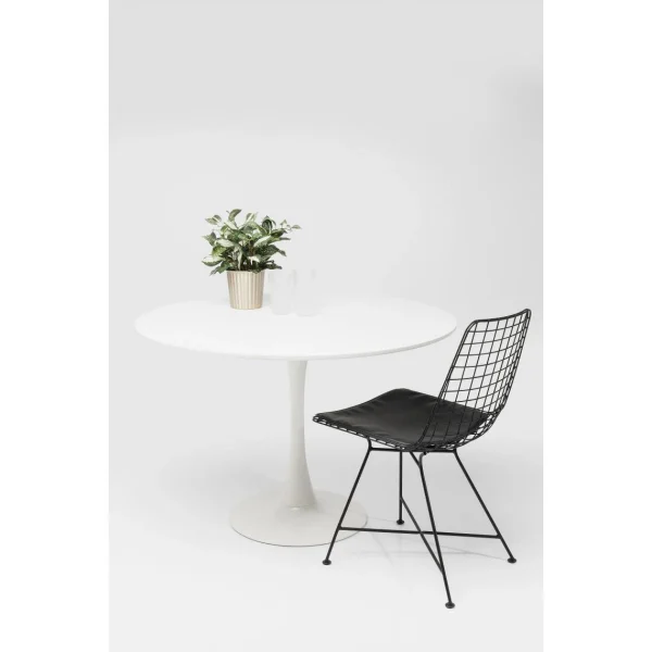 Kare Design Table Ronde 110 Blanc Laqué MADISON 1