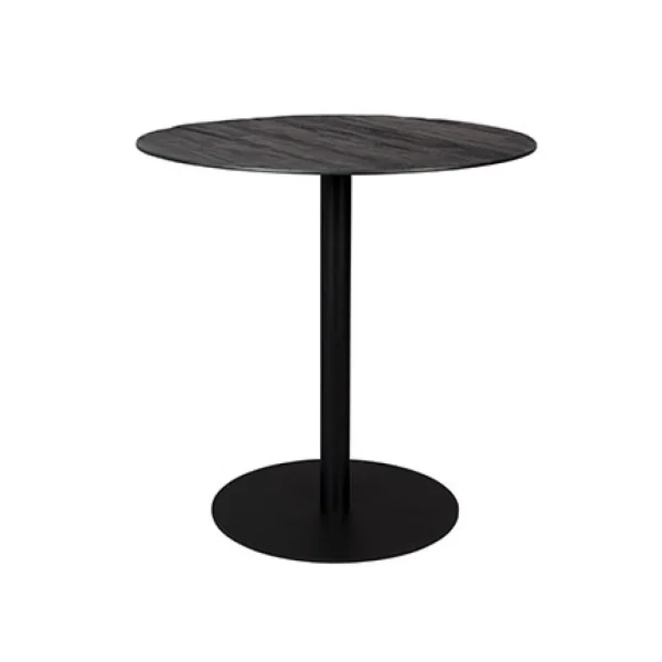 MES Table Ronde 75×75 Cm Décor Pin Noir Et Métal – BRAZA 1