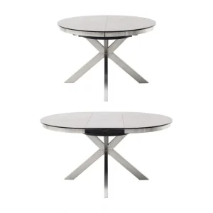 Inside 75 Table Ronde Extensible Design WINNIE Diamètre 120cm Gris Céramique… 13