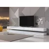 3xeliving Table TV Innovante Et Moderne Sajna 280cm Blanc / Blanc Brillant 17