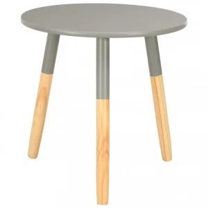 Chunhelife Tables D’appoint 2 Pcs Gris Pin Massif 11