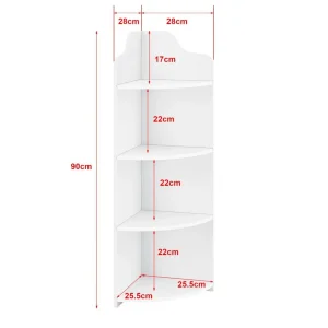 HELLOSHOP26 Étagère D’angle Pour Salle De Bain Meuble De Rangement Avec 4 Surfac… 8