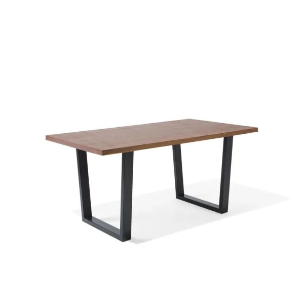 Beliani Table De Salle à Manger En Bois AUSTIN – Marron 1