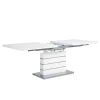 Beliani Table Extensible En Acier Blanc 180/220 X 90 Cm HAMLER – Blanc 19