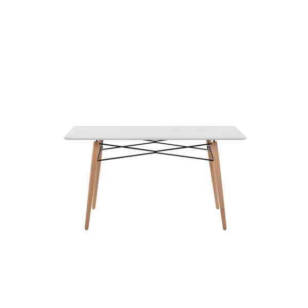 Beliani Table Blanche 140 X 80 Cm BIONDI – Blanc 6