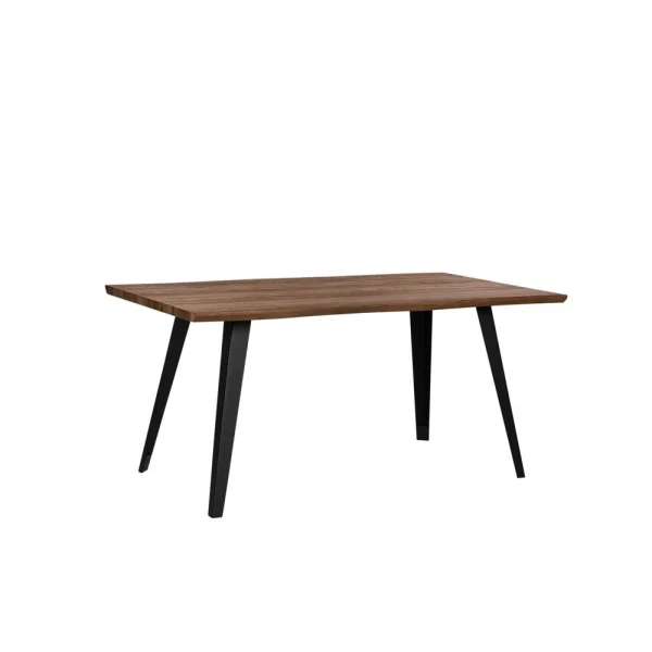 Beliani Table De Salle à Manger Noire Et Marron 160 X 90 WITNEY – 1