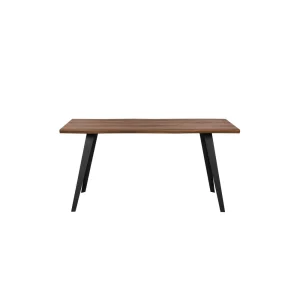 Beliani Table De Salle à Manger Noire Et Marron 160 X 90 WITNEY – 12