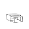 Beliani Lot De 2 Tables Basses Blanches BREA – 19