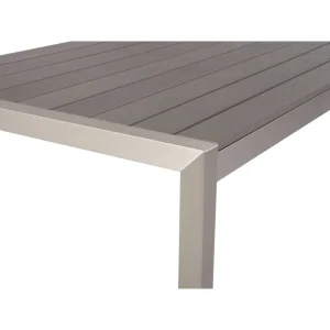 Beliani Table De Jardin En Aluminium Et Bois Synthétique Gris 180 X 9… 12