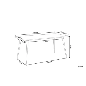 Beliani Table De Salle à Manger Effet Béton Gris 160 X 80 Cm SANTIAG… 9