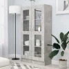 VidaXL Armoire à Vitrine Gris Béton 82,5×30,5×150 Cm Aggloméré 19