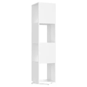 VidaXL Armoire Rotative Blanc 34,5×34,5×147,5 Cm Aggloméré 9