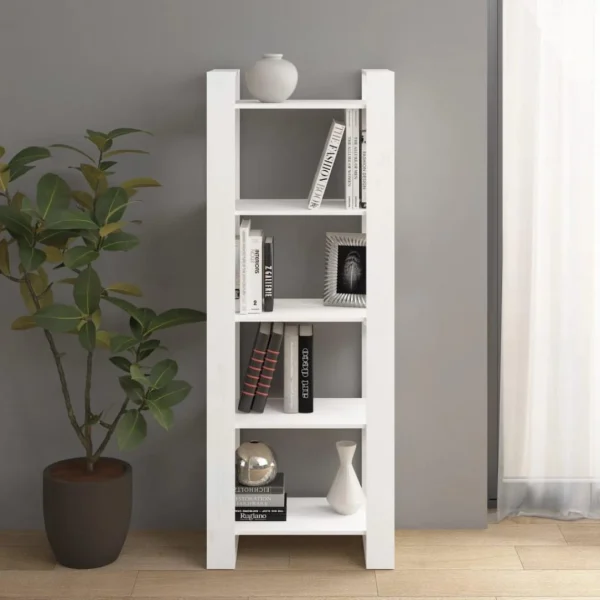 VidaXL Bibliothèque/Séparateur De Pièce Blanc 60x35x160 Cm Bois Mas… 1