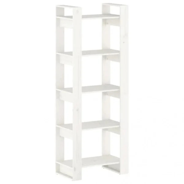 VidaXL Bibliothèque/Séparateur De Pièce Blanc 60x35x160 Cm Bois Mas… 3