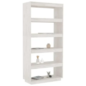 VidaXL Bibliothèque/Séparateur De Pièce Blanc 80x35x167 Cm Pin Mass… 13