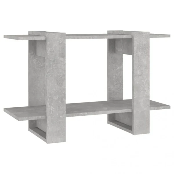 VidaXL Bibliothèque/Séparateur De Pièce Gris Béton 80x30x51 Cm 3