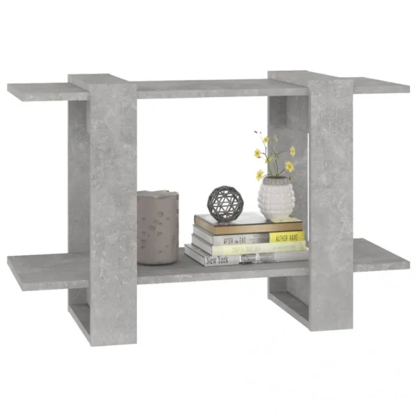 VidaXL Bibliothèque/Séparateur De Pièce Gris Béton 80x30x51 Cm 5