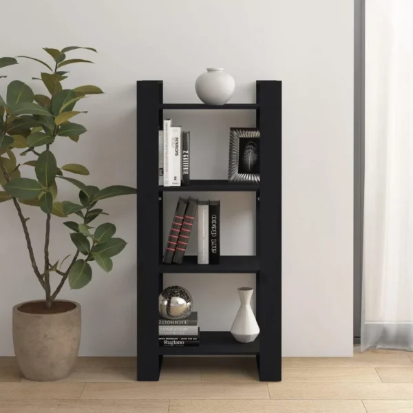 VidaXL Bibliothèque/Séparateur De Pièce Noir 60x35x125 Cm Bois Mass… 1