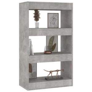 VidaXL Bibliothèque/Séparateur Pièce Gris Béton 60x30x103 Cm Agglo… 13