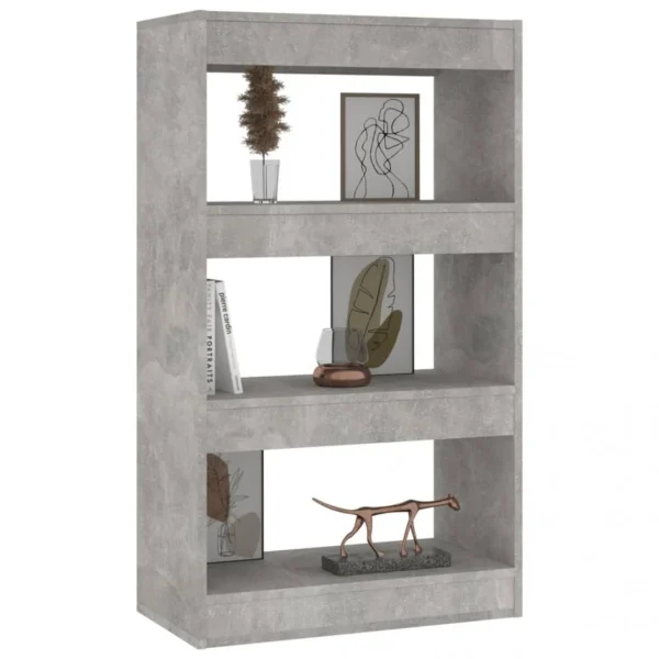 VidaXL Bibliothèque/Séparateur Pièce Gris Béton 60x30x103 Cm Agglo… 5