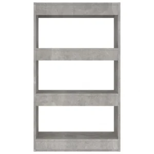 VidaXL Bibliothèque/Séparateur Pièce Gris Béton 60x30x103 Cm Agglo… 15