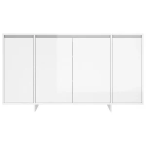 VidaXL Buffet Blanc Brillant 135x41x75 Cm Aggloméré 15