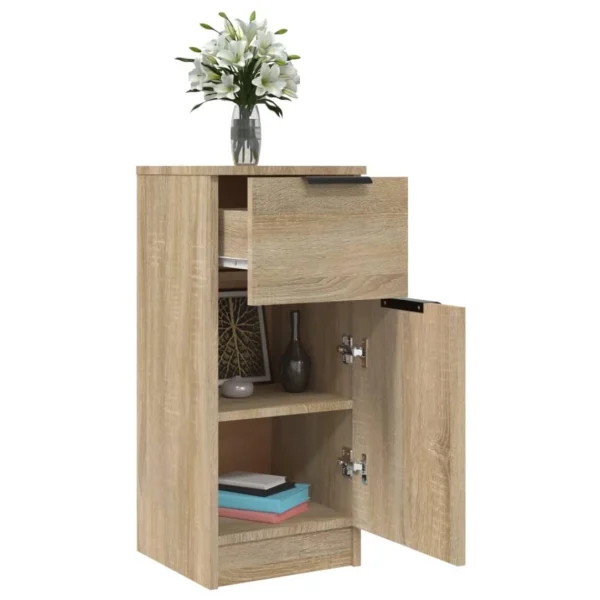 VidaXL Buffets 2 Pcs Chêne Sonoma 30x30x70 Cm Bois D’ingénierie 6