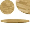 VidaXL Dessus De Table Bois De Chêne Massif Rond 23 Mm 400 Mm 7