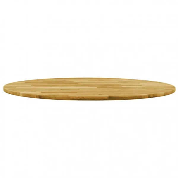 VidaXL Dessus De Table Bois De Chêne Massif Rond 23 Mm 500 Mm 3