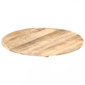 VidaXL Dessus De Table Bois De Manguier Solide Rond 15-16 Mm 40 Cm 9