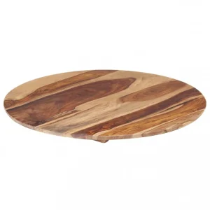 VidaXL Dessus De Table Bois Solide Rond 25-27 Mm 80 Cm 13