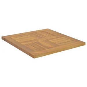 VidaXL Dessus De Table Carré 50x50x2,5 Cm Bois De Teck Massif 9