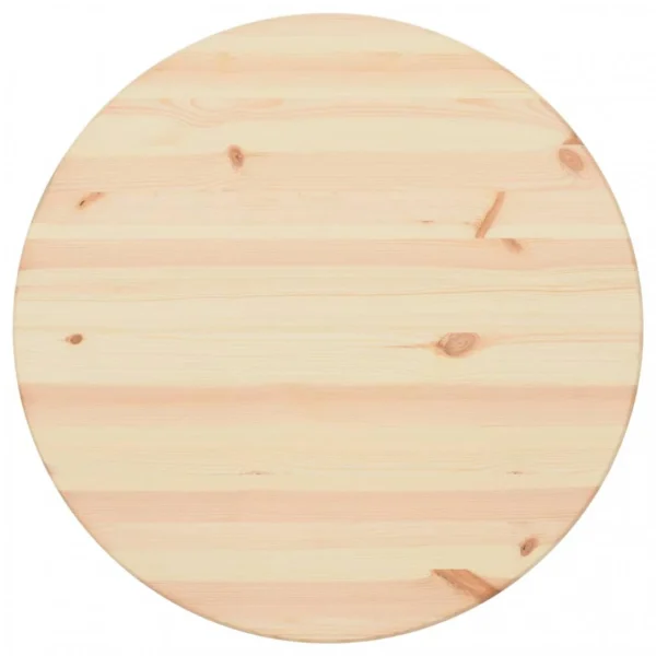 VidaXL Dessus De Table Pin Naturel Rond 25 Mm 80 Cm 1