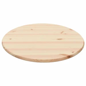 VidaXL Dessus De Table Pin Naturel Rond 25 Mm 80 Cm 8