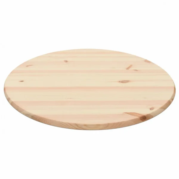 VidaXL Dessus De Table Pin Naturel Rond 25 Mm 80 Cm 3