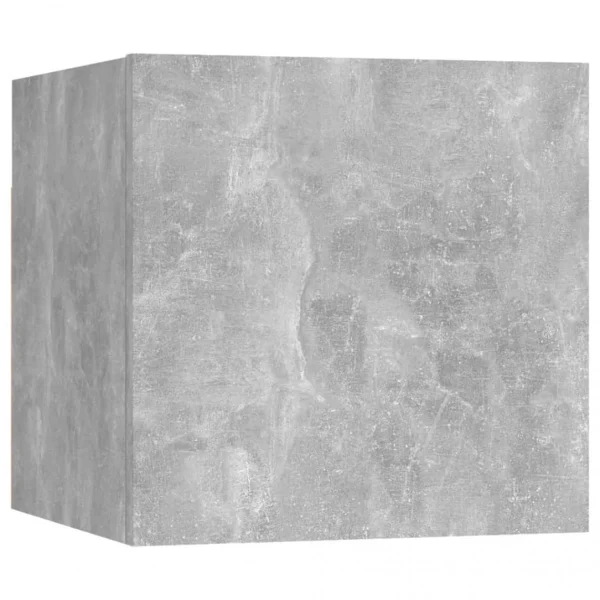 VidaXL Ensemble De Meuble TV 4 Pcs Gris Béton Aggloméré 5