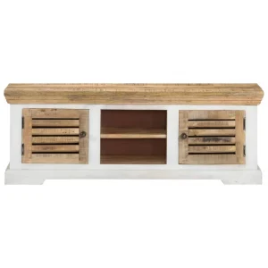 VidaXL Meuble TV 110x30x40 Cm Bois Massif De Manguier 9