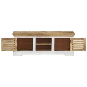 VidaXL Meuble TV 110x30x40 Cm Bois Massif De Manguier 11