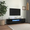 VidaXL Meuble TV Avec Lumières LED Noir 160x35x40 Cm 14