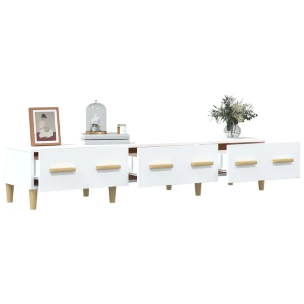 VidaXL Meuble TV Blanc 150×34,5×30 Cm Bois D’ingénierie 5