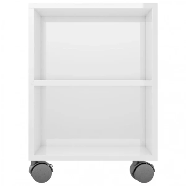 VidaXL Meuble TV Blanc Brillant 120x35x48 Cm Bois D’ingénierie 6