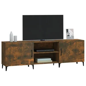 VidaXL Meuble TV Chêne Fumé 150x30x50 Cm Bois D’ingénierie 13