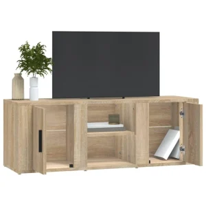 VidaXL Meuble TV Chêne Sonoma 100×31,5×35 Cm Bois D’ingénierie 11