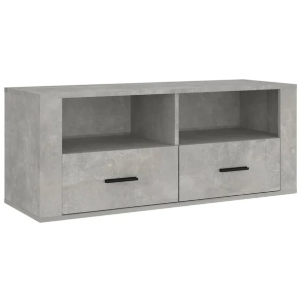 VidaXL Meuble TV Gris Béton 100x35x40 Cm Bois D’ingénierie 3