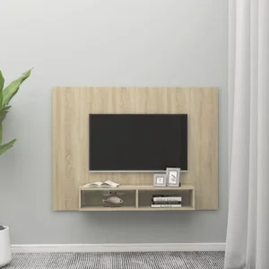 VidaXL Meuble TV Mural Chêne Sonoma 135×23,5×90 Cm Aggloméré 11