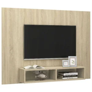 VidaXL Meuble TV Mural Chêne Sonoma 135×23,5×90 Cm Aggloméré 13